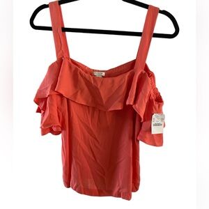 NWT J Crew Pink Cold Shoulder Tank Top Blouse